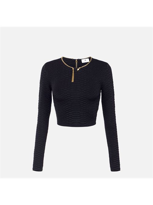 Top in maglia a trama snake ELISABETTA FRANCHI | MK32S67E2/110